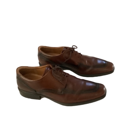 Ecco Leather Dress Shoes, Size 12.5, Brown - Picture 3 of 8
